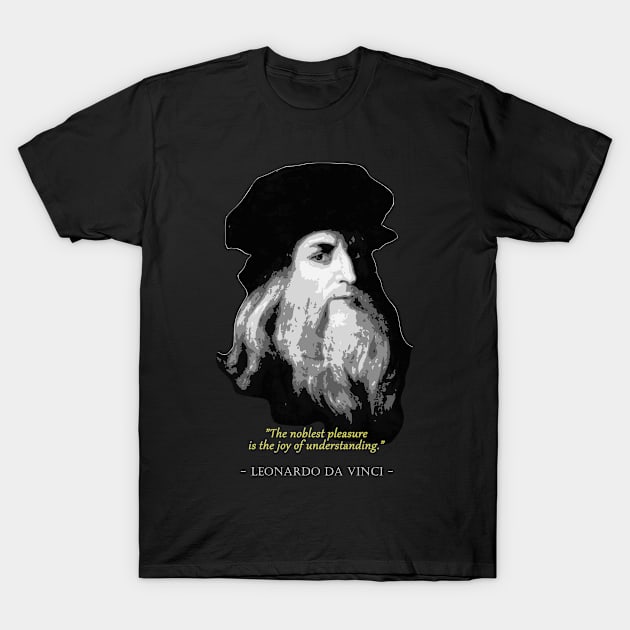 Leonardo Da Vinci Quote T-Shirt by Nerd_art